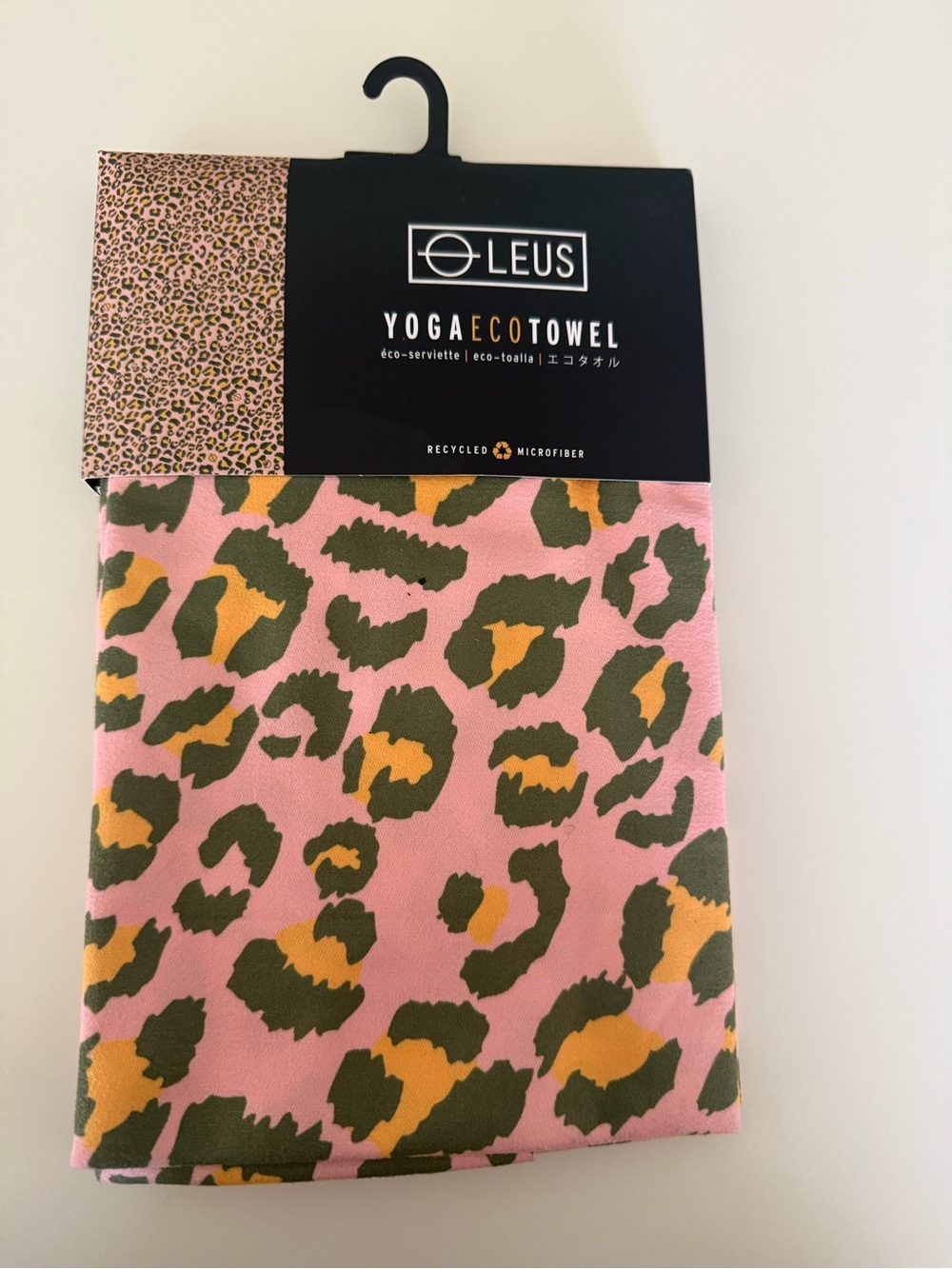 LEUS Pink Leopard Yoga Eco Towel -NEW